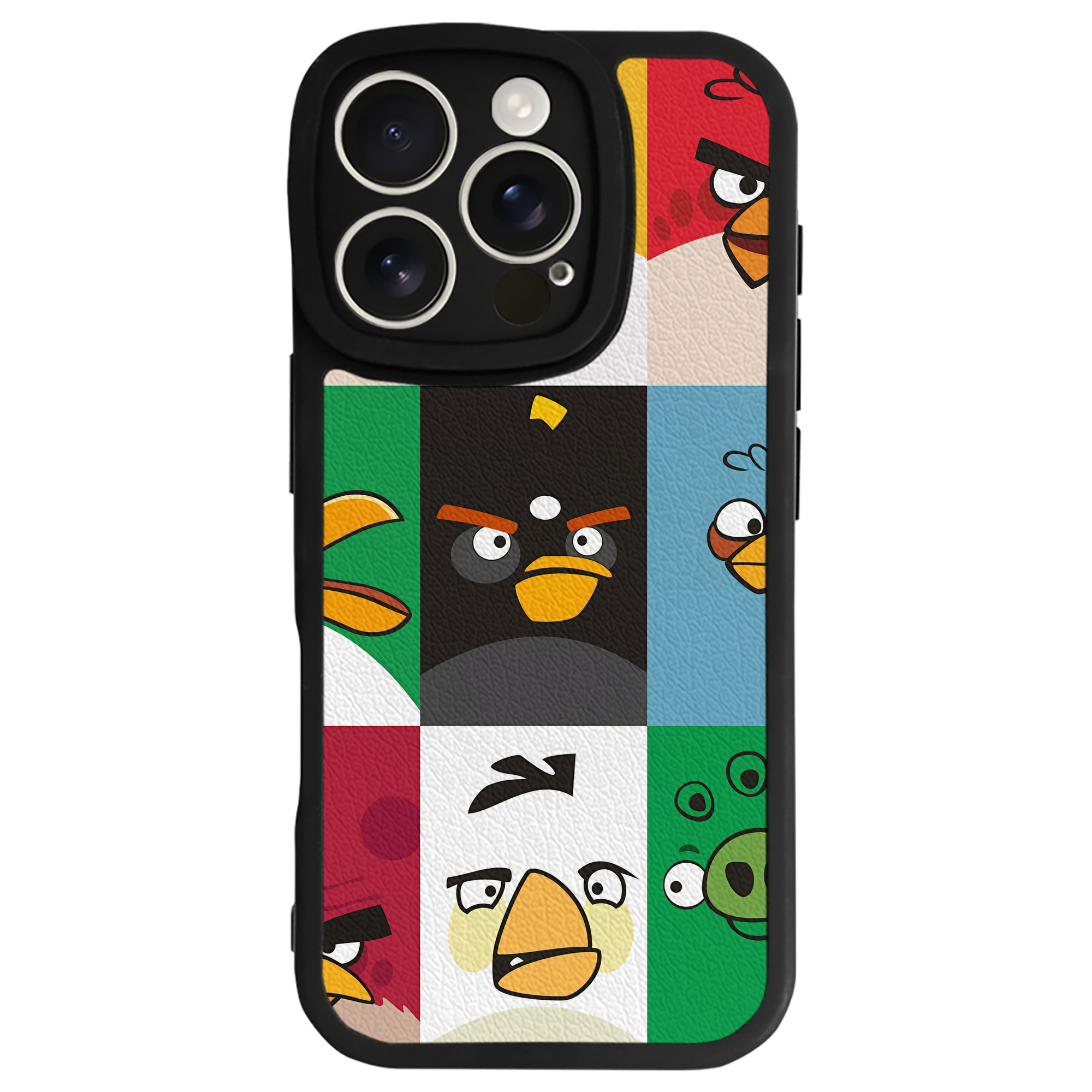 （画像用） Angry Birds アングリーバード 【iPhone 16シリーズ対応】シリコンスマホケース（レザー調） 材質：シリコン
